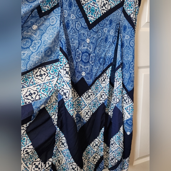 ASOS Warehouse Maxi Dress, Blue Print, Size US 6 - Picture 5 of 8